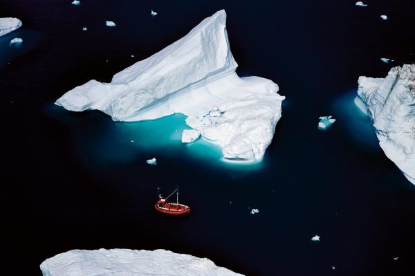 Boat & Icebergs, Greenland - Yann Arthus-Bertrand Photography